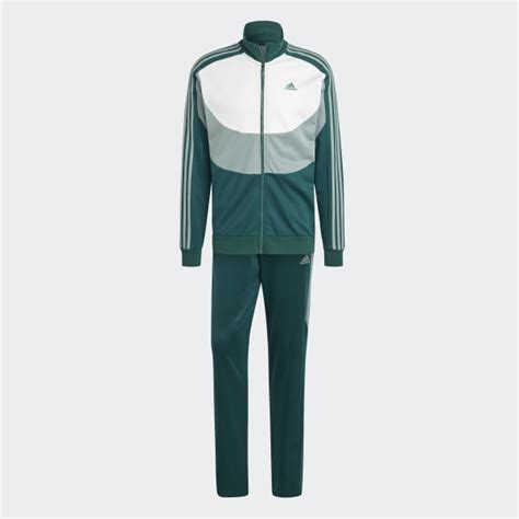 adidas samt anzug grün|adidas Colorblock Trainingsanzug .